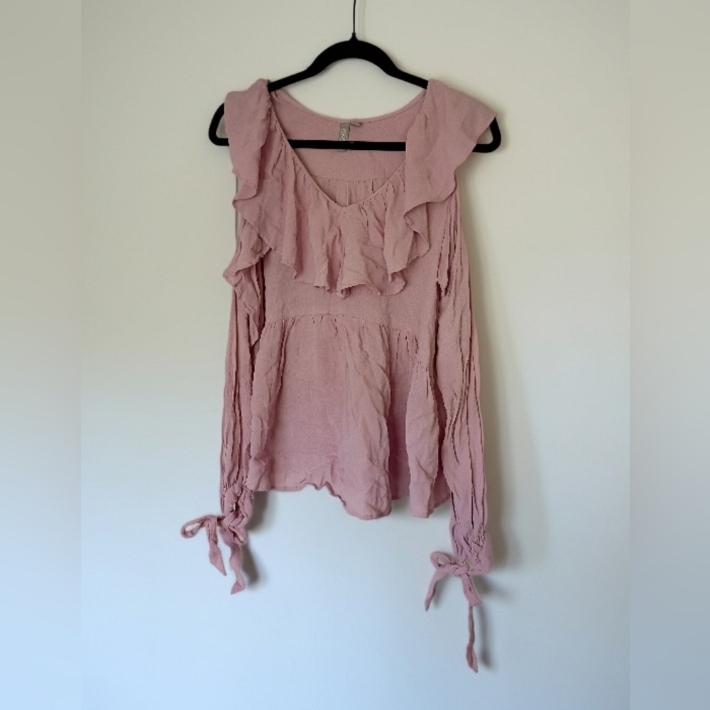 Women's Pink Ruffle Top ASOS size 4